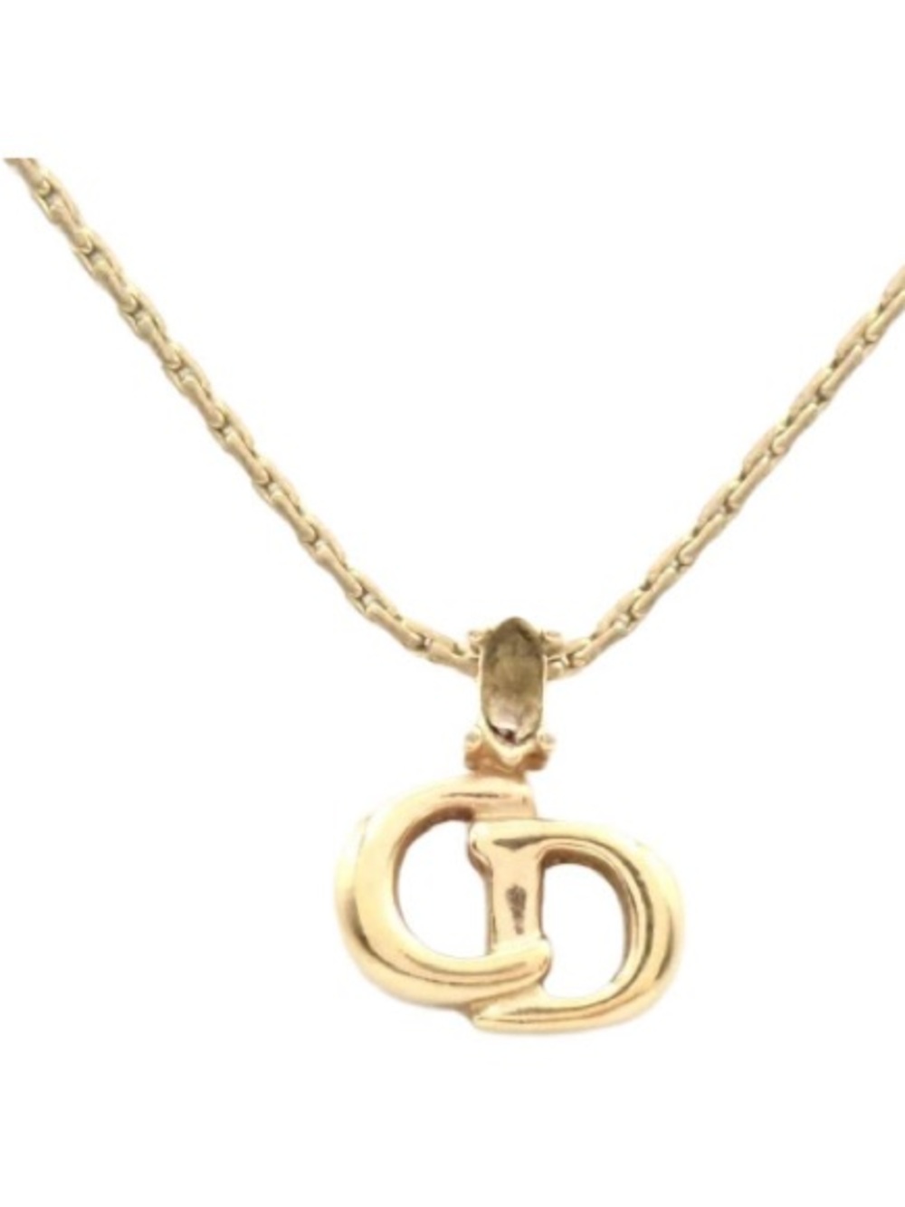 Christian Dior gold Iconic CD logo , 18” necklace